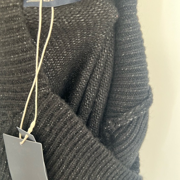 Zara Knit Wool Mohair Blend Multi Purpose Off Shoulder Fold Over Slouchy Sweater - Picture 8 of 10